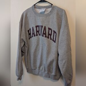 Champion Harvard Gray Crewneck Sweater Sweatshirt